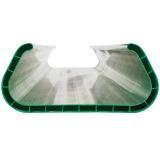 Green Broiler Feeding Trough, with Rotating Guard, 4 ft