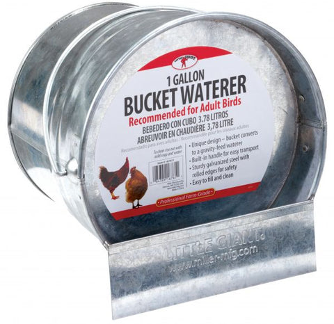 LITTLE GIANT GALVANIZED BUCKET 1 GAL POULTRY WATERER