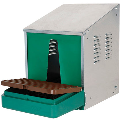 Nest-O-Matic Galvanized Nest Box Box with Roll Out Tray